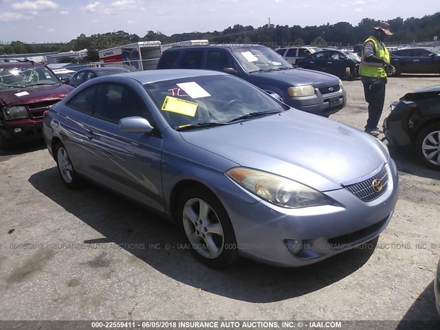 4T1CA38P14U021009 - 2004 TOYOTA CAMRY SOLARA SE/SLE ღია ლურჯი ფოტო 1