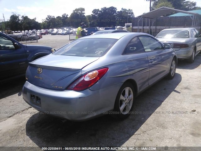 4T1CA38P14U021009 - 2004 TOYOTA CAMRY SOLARA SE/SLE ღია ლურჯი ფოტო 4
