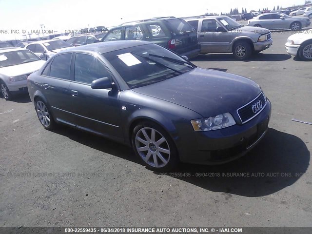 WAUJC68E74A172523 - 2004 AUDI A4 1.8T GRAY photo 1