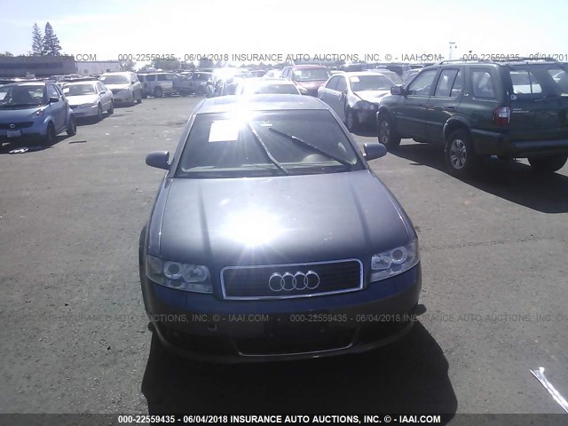 WAUJC68E74A172523 - 2004 AUDI A4 1.8T GRAY photo 6