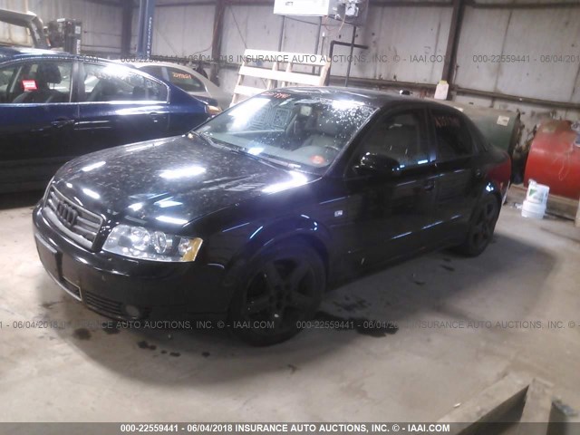 WAULC68E54A155146 - 2004 AUDI A4 1.8T QUATTRO BLACK photo 2