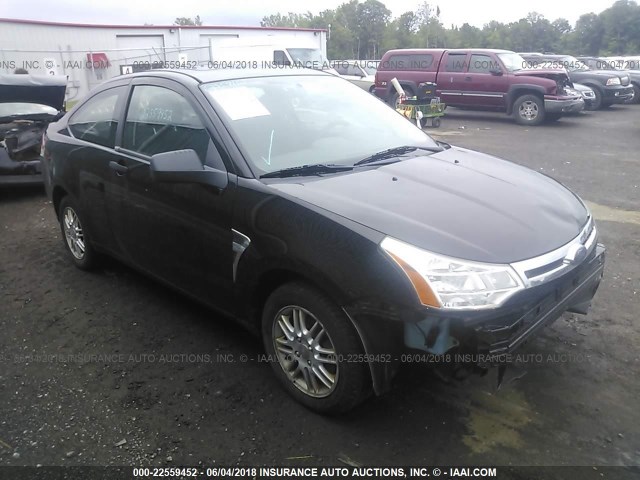 1FAHP33N38W278736 - 2008 FORD FOCUS SE/SEL/SES BLACK photo 1