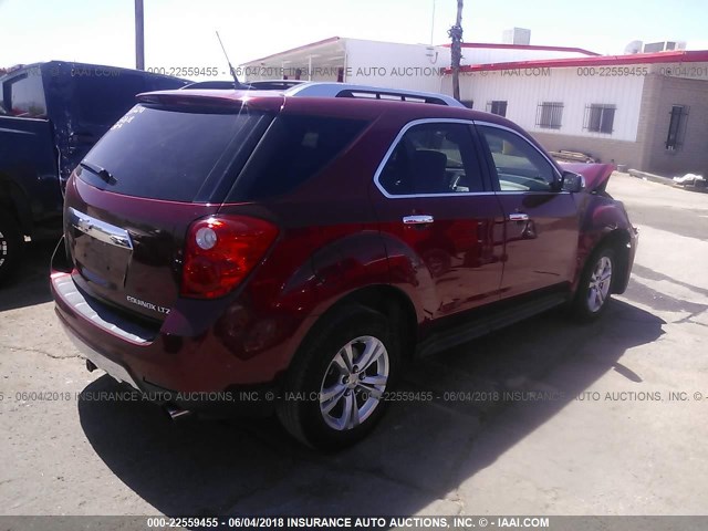 2GNFLFE56C6319351 - 2012 CHEVROLET EQUINOX LTZ RED photo 4