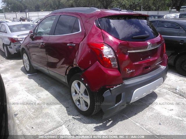 KL4CJBSBXGB685234 - 2016 BUICK ENCORE CONVENIENCE RED photo 3