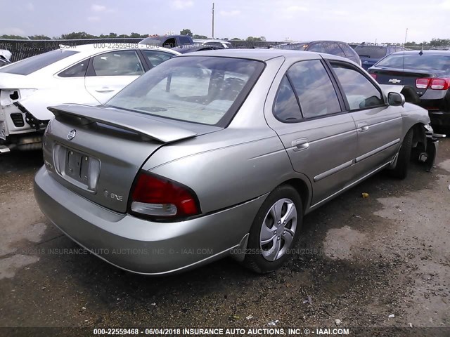 3N1CB51D53L785860 - 2003 NISSAN SENTRA XE/GXE GRAY photo 4