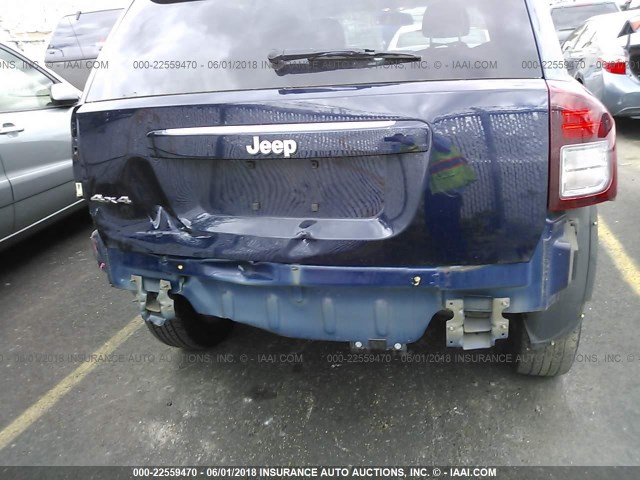 1C4NJDBB6ED686666 - 2014 JEEP COMPASS SPORT BLUE photo 6