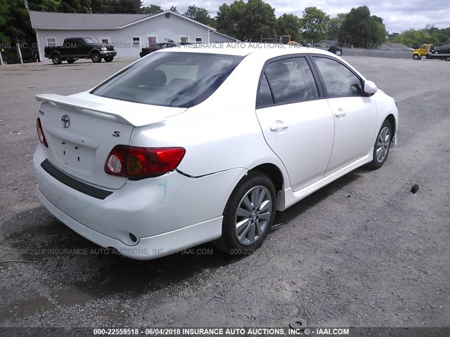 2T1BU40E29C104900 - 2009 TOYOTA COROLLA S/LE/XLE WHITE photo 4