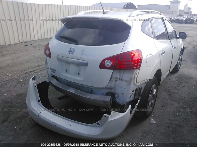 JN8AS5MT4EW614476 - 2014 NISSAN ROGUE SELECT S WHITE photo 4