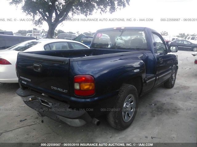 1GCEC14VXXZ151507 - 1999 CHEVROLET SILVERADO C1500 Dark Blue photo 4