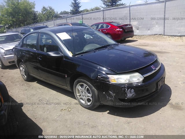1G8AJ52F03Z164942 - 2003 SATURN ION LEVEL 2 BLACK photo 1