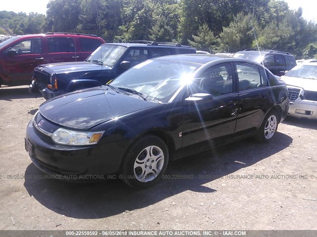 1G8AJ52F03Z164942 - 2003 SATURN ION LEVEL 2 BLACK photo 2