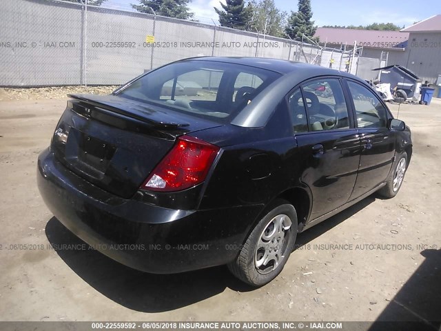 1G8AJ52F03Z164942 - 2003 SATURN ION LEVEL 2 BLACK photo 4