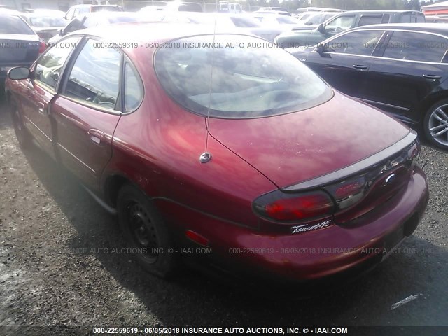 1FAFP52UXWG270748 - 1998 FORD TAURUS LX/SE RED photo 3