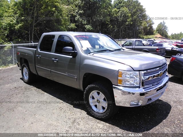 1GCPKSE7XCF162407 - 2012 CHEVROLET SILVERADO K1500 LT GRAY photo 1