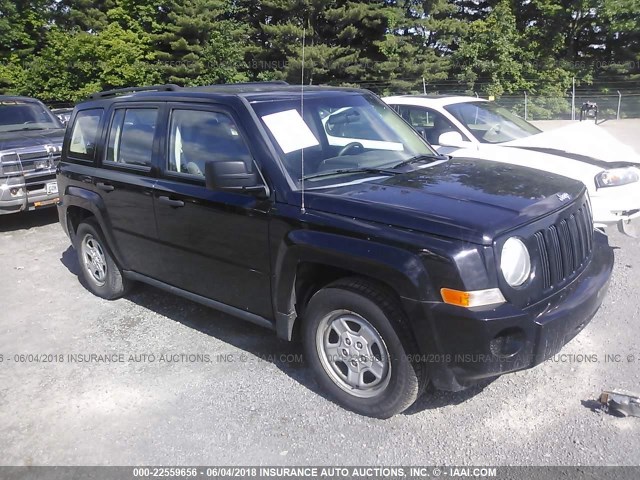 1J8FT28W97D398455 - 2007 JEEP PATRIOT SPORT BLACK photo 1