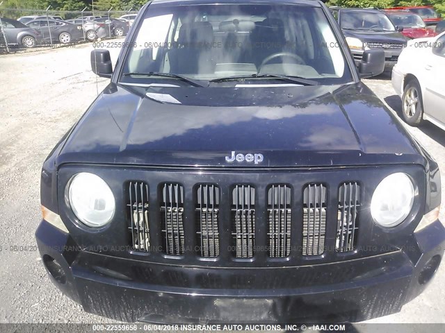 1J8FT28W97D398455 - 2007 JEEP PATRIOT SPORT BLACK photo 6