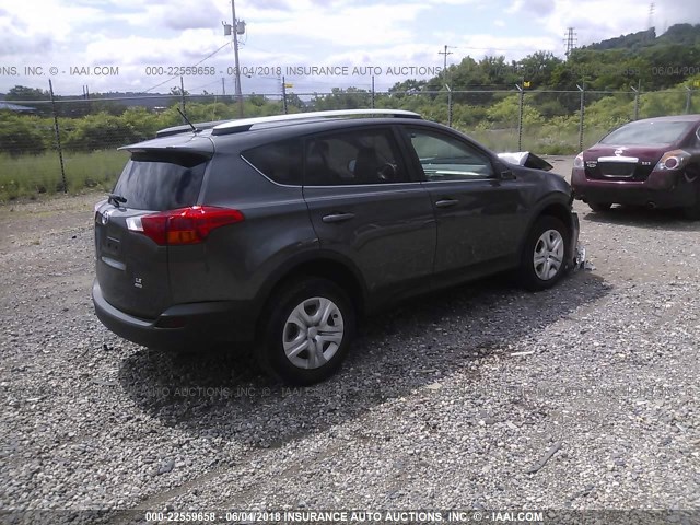 2T3BFREV9EW215511 - 2014 TOYOTA RAV4 LE GRAY photo 4