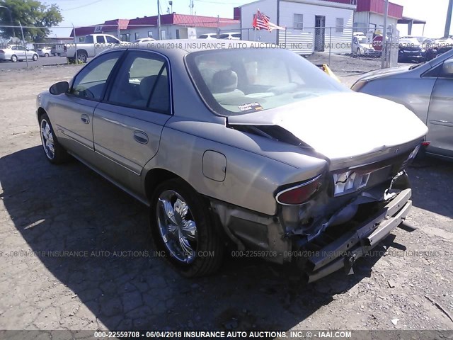 2G4WS52J721133302 - 2002 BUICK CENTURY CUSTOM GOLD photo 3