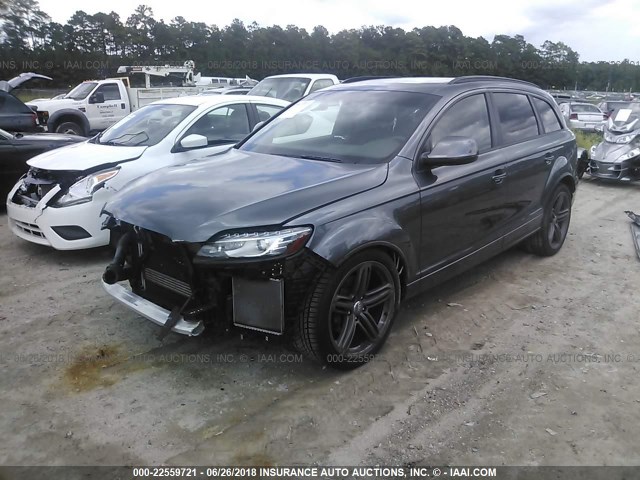 WA1DGAFE5ED005341 - 2014 AUDI Q7 PRESTIGE GRAY photo 2