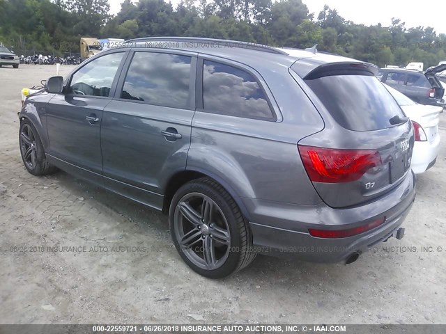WA1DGAFE5ED005341 - 2014 AUDI Q7 PRESTIGE GRAY photo 3