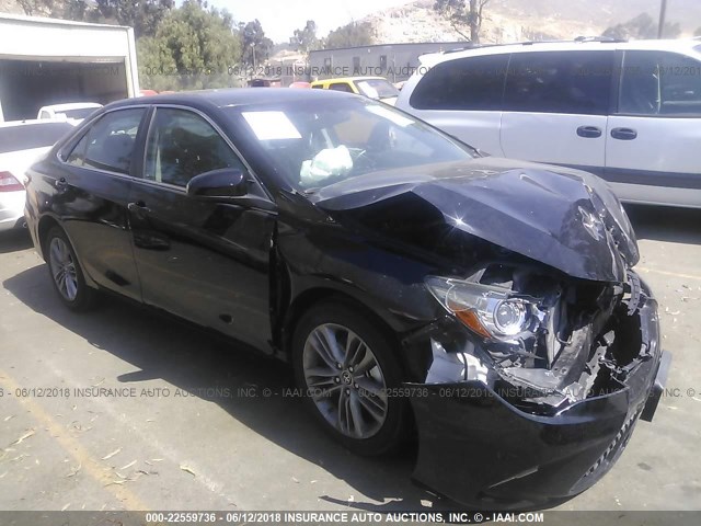 4T1BF1FKXGU128735 - 2016 TOYOTA CAMRY LE/XLE/SE/XSE BLACK photo 1