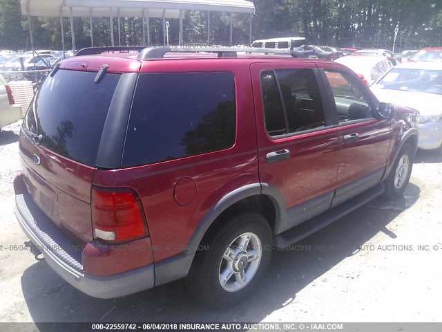 1FMZU63K13UA43041 - 2003 FORD EXPLORER XLT/XLT SPORT/NBX RED photo 4