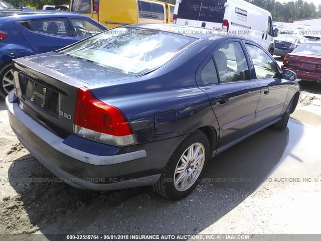YV1RS61T432273068 - 2003 VOLVO S60 Azul foto 4
