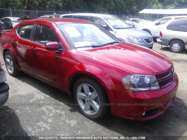 1C3CDZCB8DN685445 - 2013 DODGE AVENGER SXT RED photo 1