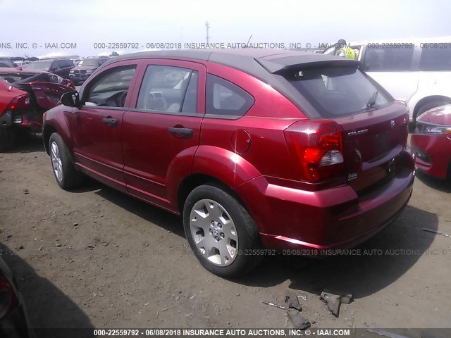 1B3HB48BX7D101481 - 2007 DODGE CALIBER SXT RED photo 3