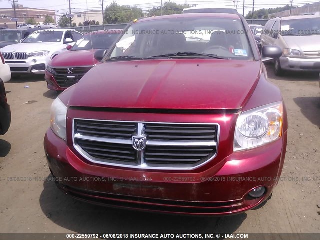 1B3HB48BX7D101481 - 2007 DODGE CALIBER SXT RED photo 6