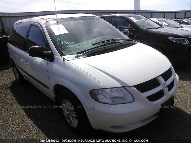 1B4GP45312B642400 - 2002 DODGE CARAVAN SPORT WHITE photo 1