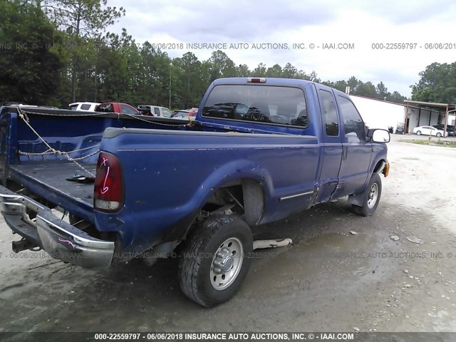 1FTSX31F0XEB40054 - 1999 FORD F350 SRW SUPER DUTY BLUE photo 4