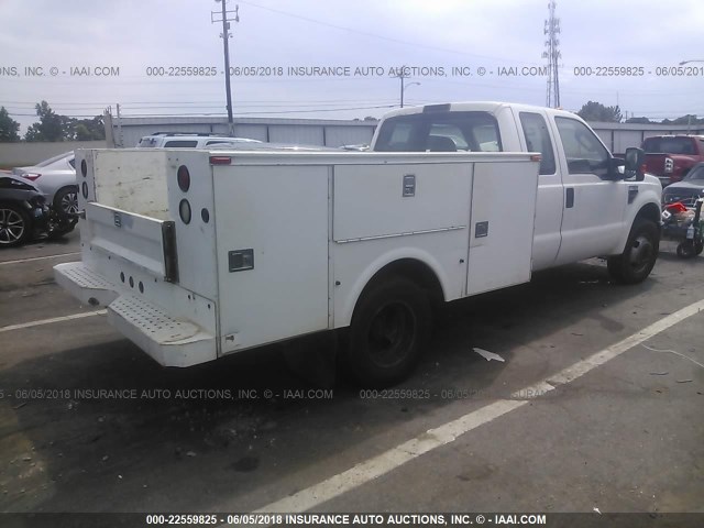 1FDWX36Y98ED32856 - 2008 FORD F350 SUPER DUTY WHITE photo 4