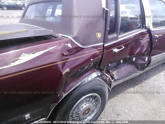 1G6DW54E2MR715983 - 1991 CADILLAC BROUGHAM MAROON photo 6