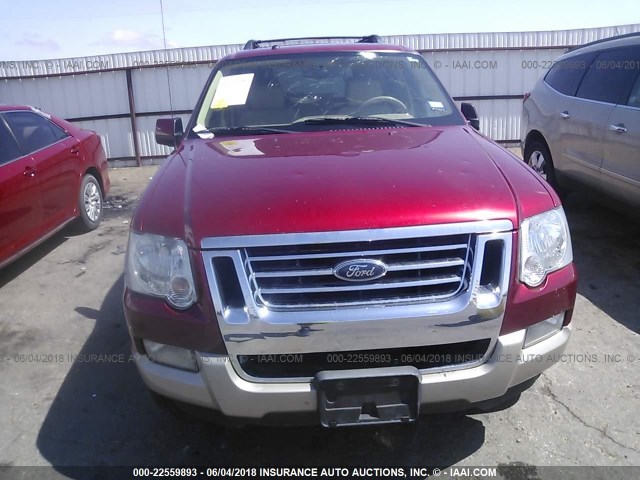 1FMEU64E08UA16492 - 2008 FORD EXPLORER EDDIE BAUER RED photo 6