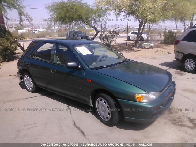 JF1GF4356WG814591 - 1998 SUBARU IMPREZA L GREEN photo 1