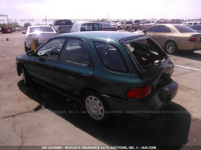 JF1GF4356WG814591 - 1998 SUBARU IMPREZA L GREEN photo 3