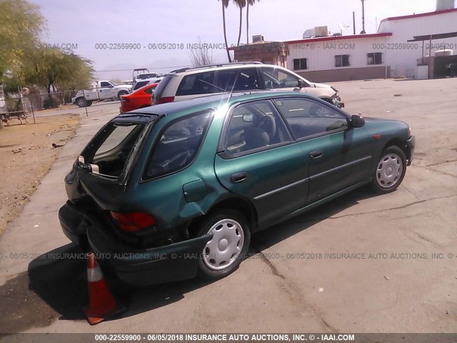 JF1GF4356WG814591 - 1998 SUBARU IMPREZA L GREEN photo 4