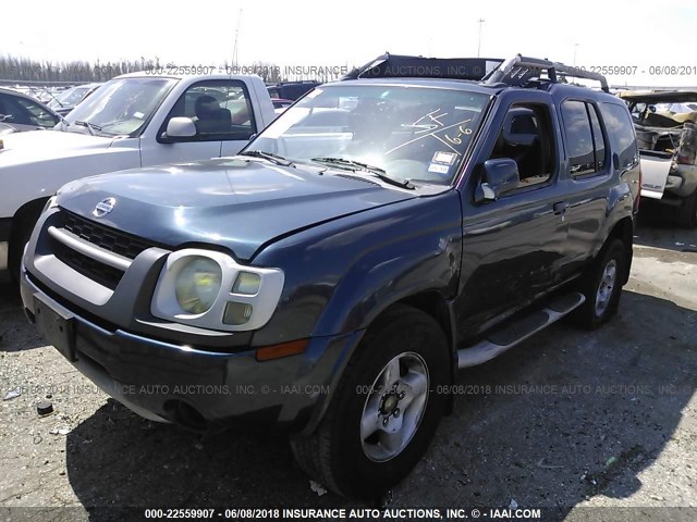 5N1ED28T82C574430 - 2002 NISSAN XTERRA XE/SE BLUE photo 2