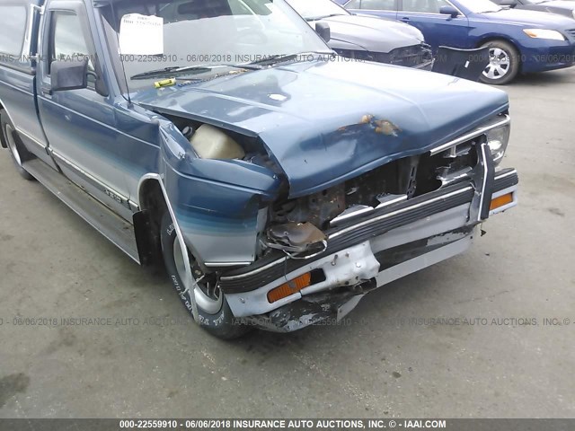 1GCCS14Z6P8109208 - 1993 CHEVROLET S TRUCK S10 BLUE photo 6