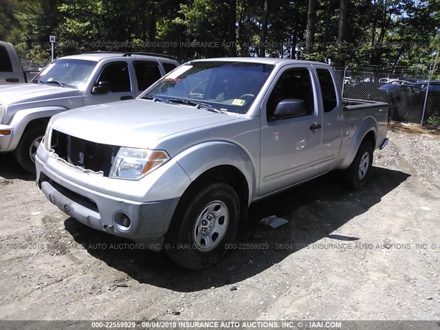 1N6BD06T85C419960 - 2005 NISSAN FRONTIER KING CAB XE SILVER photo 2