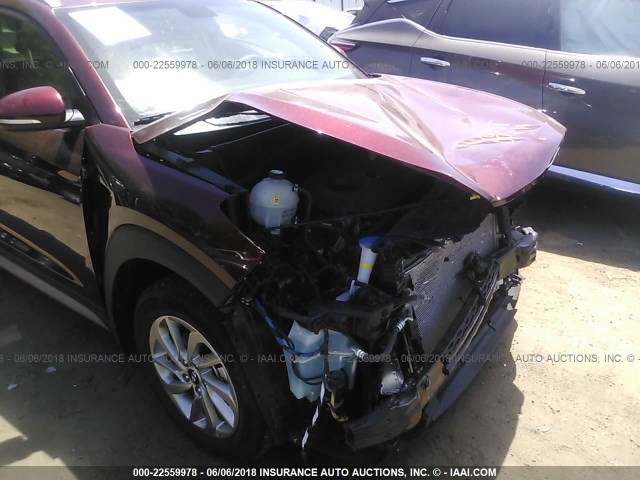 KM8J3CA40HU448351 - 2017 HYUNDAI TUCSON LIMITED/SPORT AND ECO/SE RED photo 6