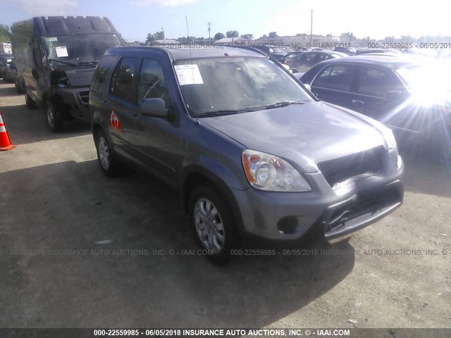 JHLRD78946C002254 - 2006 HONDA CR-V SE/EX GRAY photo 1