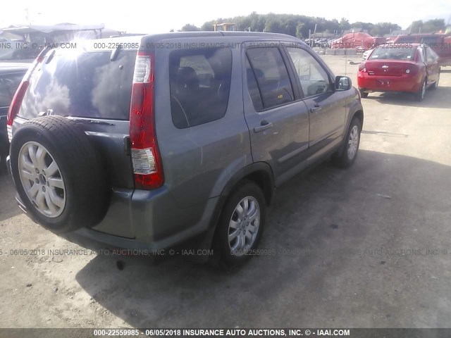 JHLRD78946C002254 - 2006 HONDA CR-V SE/EX GRAY photo 4