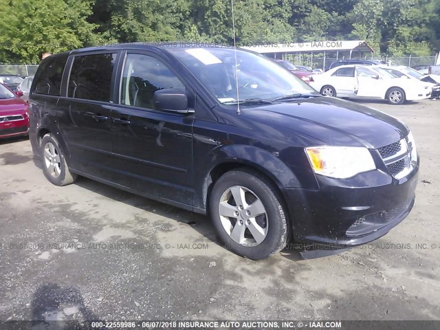 2C4RDGBG3DR567636 - 2013 DODGE GRAND CARAVAN SE BLACK photo 1