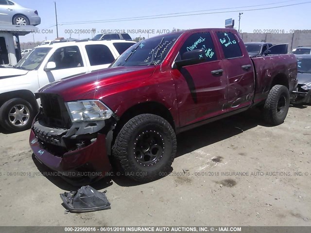 1C6RR6FT9ES160771 - 2014 RAM 1500 ST MAROON photo 2