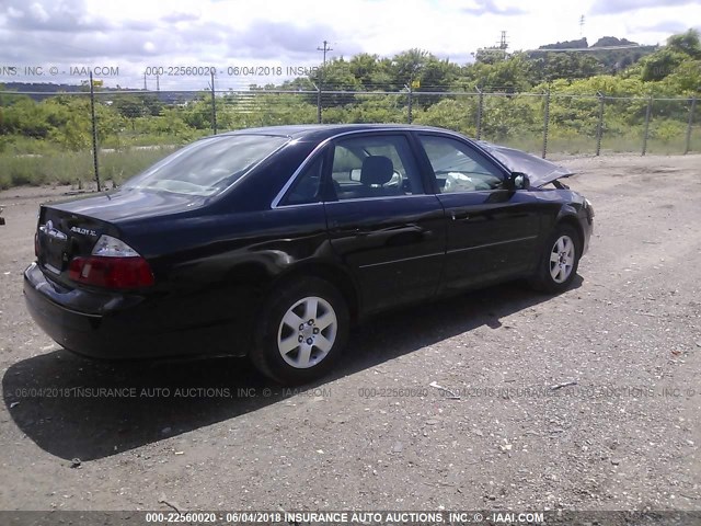 4T1BF28B84U373841 - 2004 TOYOTA AVALON XL/XLS BLACK photo 4