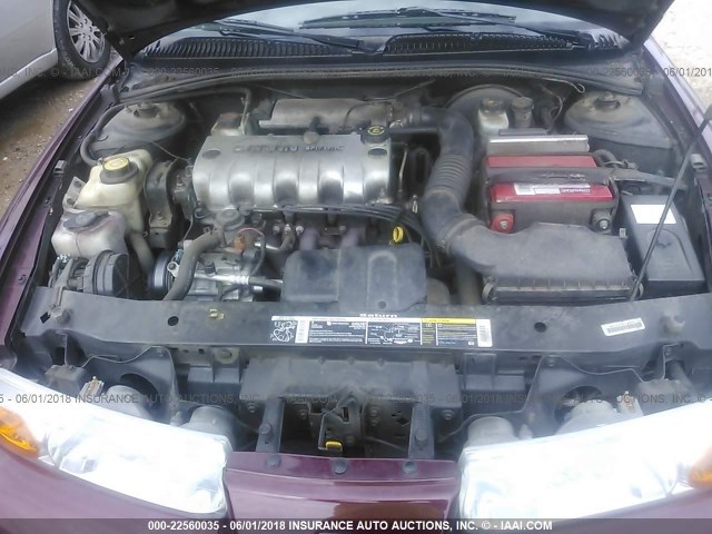 1G8ZG52882Z110533 - 2002 SATURN SL1 MAROON photo 10