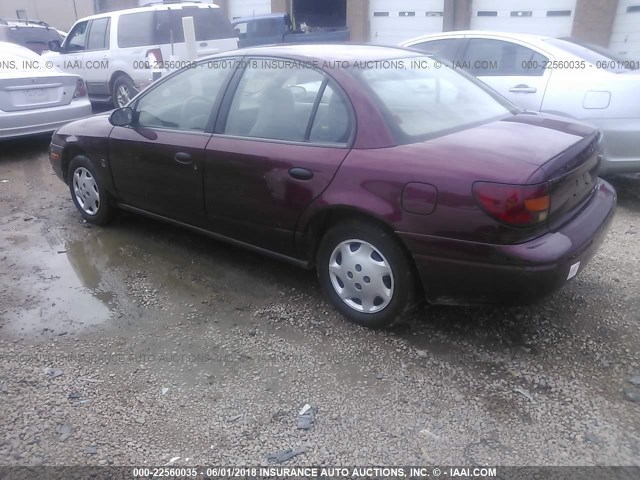 1G8ZG52882Z110533 - 2002 SATURN SL1 MAROON photo 3