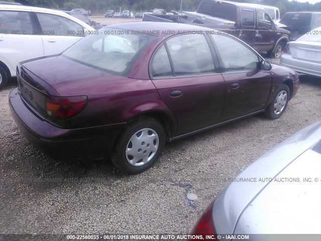 1G8ZG52882Z110533 - 2002 SATURN SL1 MAROON photo 4